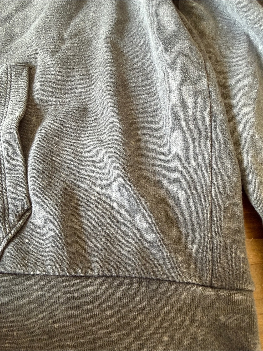 PINK Victoria's Secret Gray Full-Zip Hooded Sweatshirt with Floral Accents - Picture 12 of 13